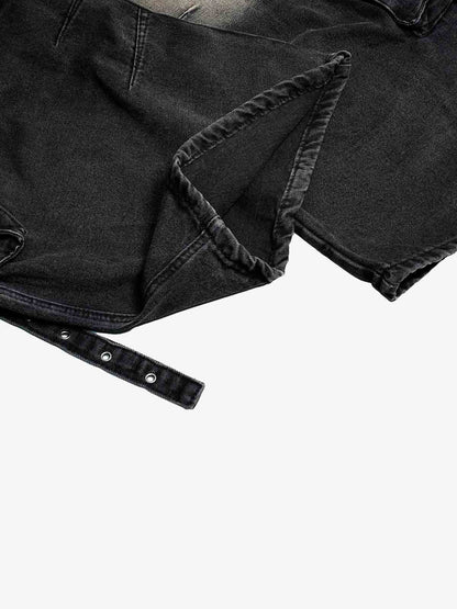 Deconstructed Multi-Pocket Cargo Jeans; Black / M, Black / L, Black / XL, Black / 2XL, Black / S