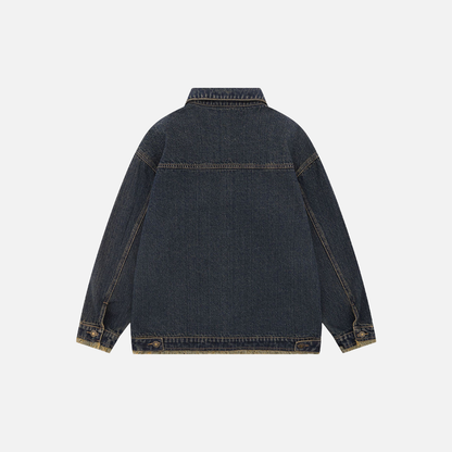 Autumn Y2K Vintage Distressed Denim Jacket