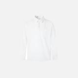 Vibe Floral Embroidered Polo Collar Long Sleeve T-Shirt