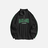 Fall Fleece Letter Embroidery Sweatshirt
