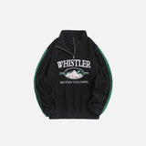 Fall Fleece Letter Embroidery Sweatshirt