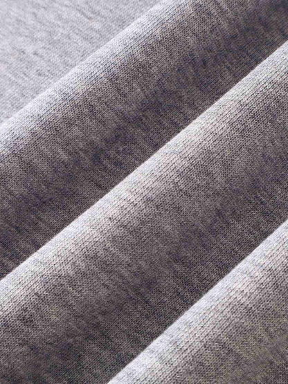 Flag Print Off-Shoulder Sweatshirt; Gray / S, Gray / M, Gray / L