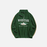 Fall Fleece Letter Embroidery Sweatshirt
