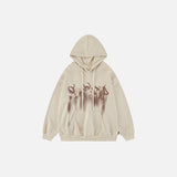 Wooden Retro Print Hoodie