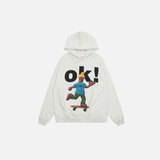 Funny Letter Printed Hip Hop Cotton Hoodie