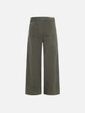 American Style Solid Color With Belt Wide Leg Pants