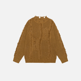 Breathable American Trend Tassel Destruction Sweater