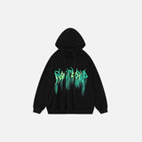 Wooden Retro Print Hoodie