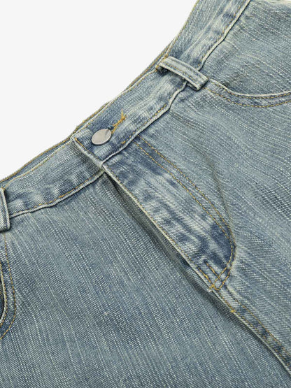 Washed Slub Machete Dye Jeans; Blue / S, Blue / M, Blue / L, Blue / XL