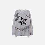 Ripped Chained Sweaters