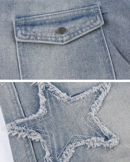 Y2k Star Patchwork Jeans