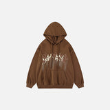Wooden Retro Print Hoodie