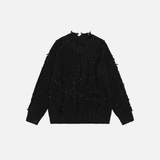 Breathable American Trend Tassel Destruction Sweater