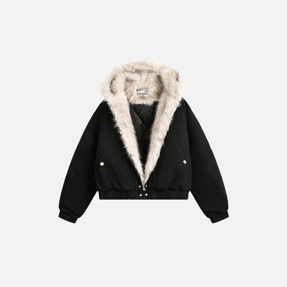 Y2K Winter Thick Padded Parkas with Furr Jacket