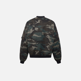 Stylish Camouflage Baseball Collar Padded Jacket