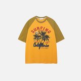 Cute Oversized Plush Patchwork Print T-Shirt