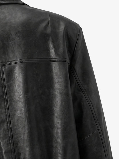 Cross Embroidered Color Block Cropped Biker Jacket; Black / S, Black / M, Black / L, Black / XL, Black / 2XL, Black / 3XL