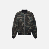 Stylish Camouflage Baseball Collar Padded Jacket