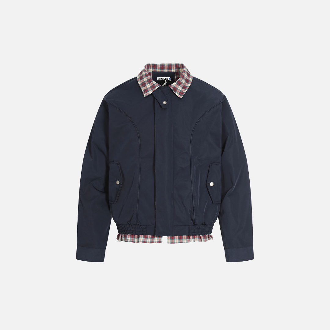 Winter Streetwear Stylish Plaid Collar Jacket