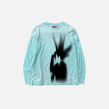 Washed Cartoon O-Neck Graphic Long Sleeve T-Shirt