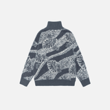Y2K Cozy Oversized Turtleneck Zipper Cardigan