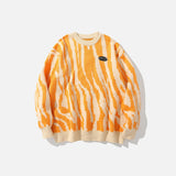 Zebra Pattern Retro Sweater