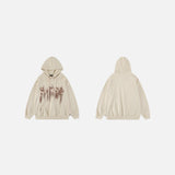 Wooden Retro Print Hoodie