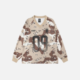 Camouflage Waffle Texture Long Sleeve T-Shirt