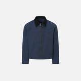Stylish Color Block Stand Collar Retro Utility Jacket