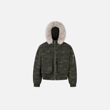 Winter Camouflage Fur Collar Hooded Jacket