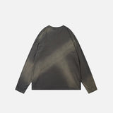 Back view of the grey Y2K Whispers In The Night T-shirt in a gray background