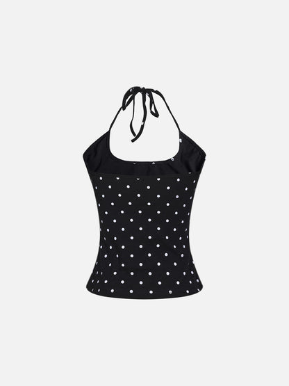 Polka Dot Halter Cami Top