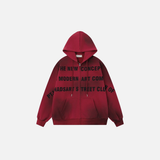 Streetwear Faded Letter Print Loose Hoodie