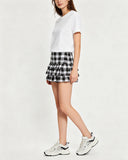 Tiered Plaid Skort