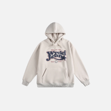 Heavyweight Letter Print Fleece Sporty Hoodie