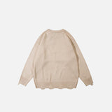 Loose Letter Embroidery Sweater
