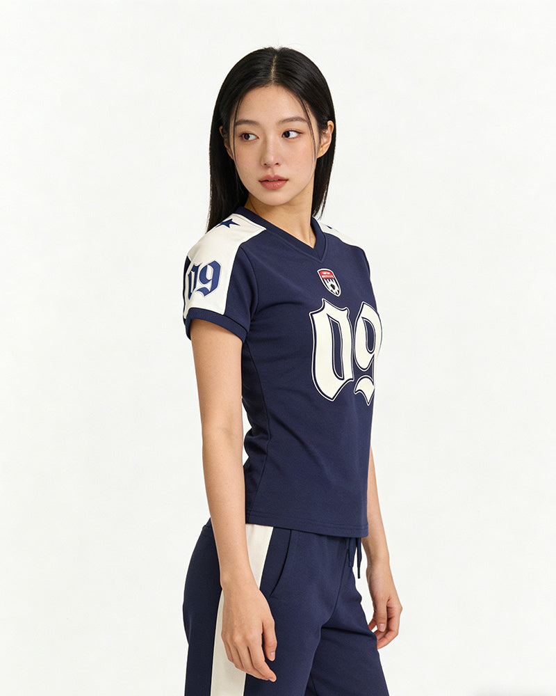 V-Neck Varsity Graphic Tee