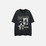 Y2K Oversized Cozy Grunge Patched Gothic T-Shirt