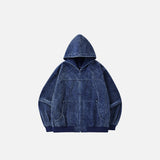 Vintage Zip-up Washed Hoodie