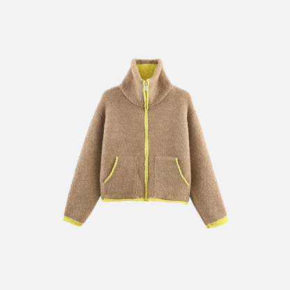 Versatile Colorful Decorative Layered Fur Jacket
