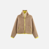 Versatile Colorful Decorative Layered Fur Jacket