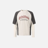 Retro Grunge Graphic Printed Fake Two-Piece T-Shirt