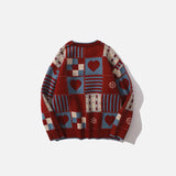 Heart Plaid Vintage Sweater