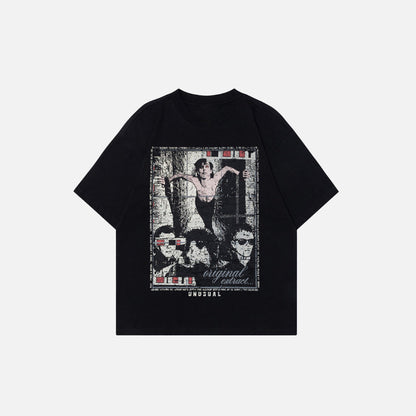 Vintage Print Short Sleeve T-Shirt