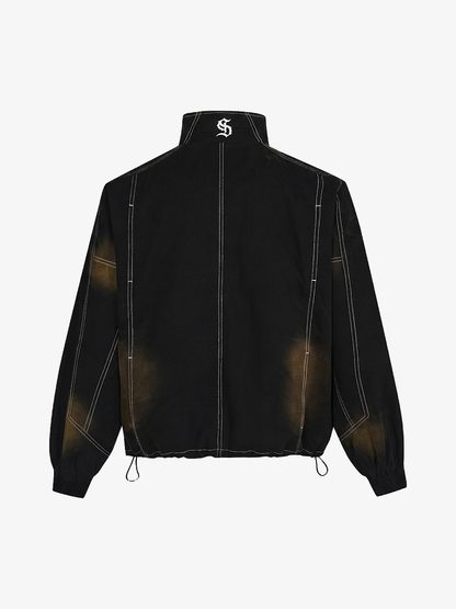 Spray-Washed Multi-Zip Jacket; Black / M, Black / L, Black / XL, Black / 2XL