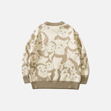 Panda Graphic Print Vintage Sweater