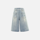 Streetwear Distressed Loose Wide Leg Denim Short