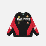 Retro Color Block Patchwork Striped Sweatshirt