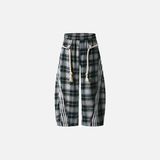 Y2K Flexible Plaid Wide Leg Baggy Wide Leg Jogger