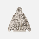 Graffiti Graphic Zip-up Hoodie